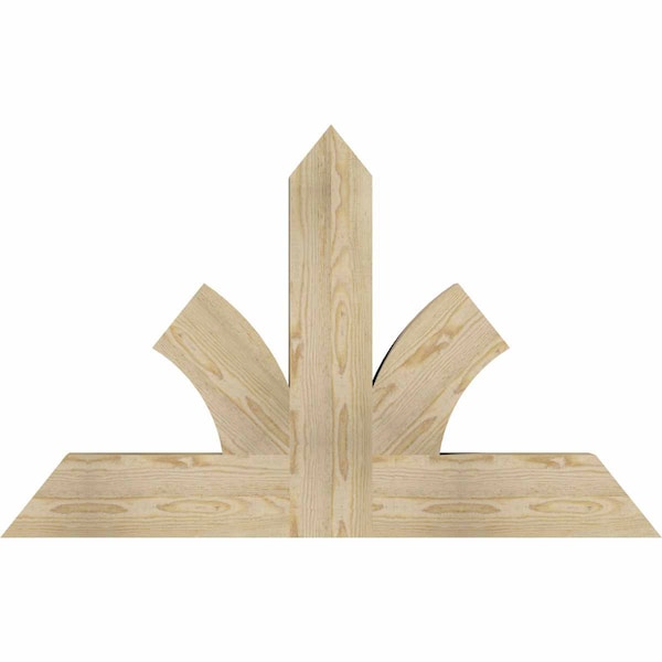 Ekena Millwork Richland Rough Sawn Timber Gable Bracket, Douglas Fir, 48"W x 30"H x 4"D x 6"F, 15/12 Pitch GBW048X30X0406RIC00RDF - main